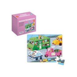Dohe Puzzle Educativo para Niños - 30 Piezas - Doble Capa de Carton y Contrachapado - Estimula la Imaginacion y el Razonamiento