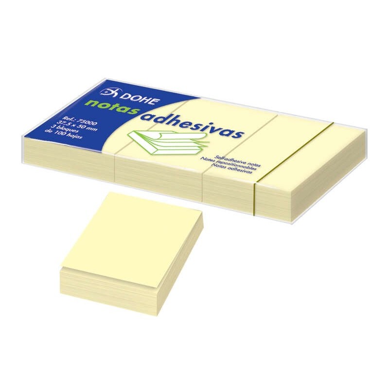 Dohe Blocs de Notas Reposicionables - 100 Hojas - Papel de 75gr - Ideal para Oficina y Escuela Dohe Blocs de Notas Reposicionables - 100 Hojas - Papel de 75gr - Ideal para Oficina y Escuela