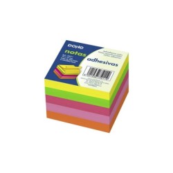 Cubi per appunti riposizionabili Dohe - 75mmx75mm - Cubo da 400 fogli - Carta da 75gr - Ideale per ufficio e scuola 6pz 6pz
