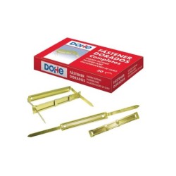 Dohe Fastener Metallic Gold - per attacchi da 80 mm - linguetta e perno - scatola da 50 unità