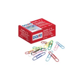 Clip in metallo laminato Dohe - Numero 2 - Colori assortiti - Resistenti e durevoli