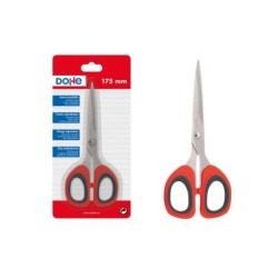 Dohe Tijeras de Acero Inoxidable - Puntas Redondeadas - Mango Ergonomico de Plastico y Caucho - Blister Individual