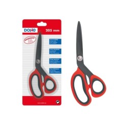 Dohe Tijeras Antiadhesivas de Acero Inoxidable - Puntas Redondeadas - Mango Ergonomico de Plastico y Caucho - Blister Individual