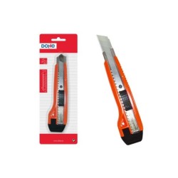 Dohe Cutter de Plastico Resistente - Cuchillas Tronzables de Acero - Sistema de Bloqueo de Cuchilla - con Guia Metalica
