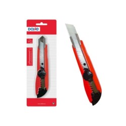 Dohe Cutter de Plastico Resistente - Cuchillas Tronzables de Acero - Sistema de Bloqueo de Alta Seguridad - Guia Metalica