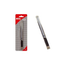 Dohe Cutter de Acero Inoxidable - Cuchillas Tronzables de Acero - Sistema de Bloqueo de Cuchilla - Blister Individual