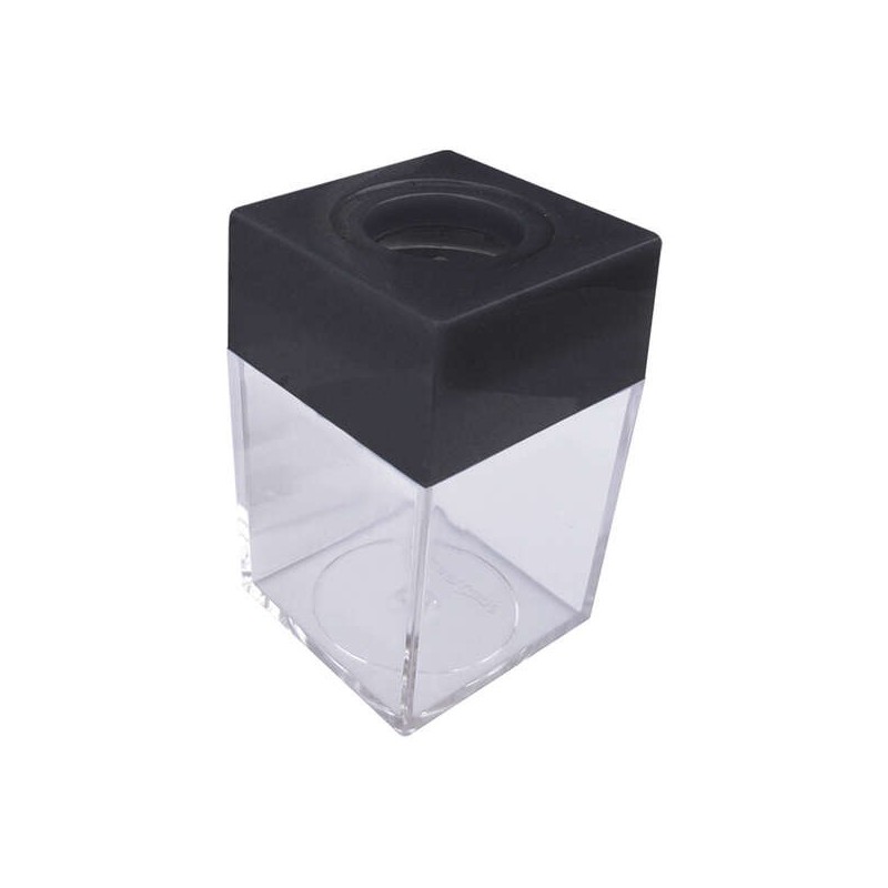 Dohe Portaclips en Plastico con Deposito Transparente - 42x42x70mm - Embocadura Imantada de Color Negro Dohe Portaclips en Plastico con Deposito Transparente - 42x42x70mm - Embocadura Imantada de Color Negro