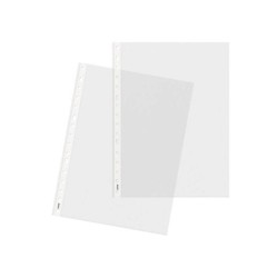 Dohe 100 Fundas Multitaladro con 16 Perforaciones en Polipropileno Liso Cristal - Resistente y Duradero