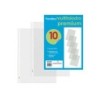 Dohe 10 Fundas Multitaladro Premium con 16 Perforaciones - 220x310mm - Polipropileno Rugoso
