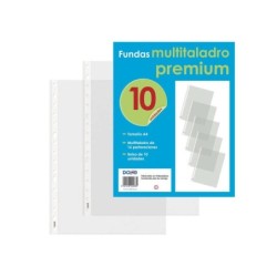 Dohe 10 Fundas Multitaladro Premium con 16 Perforaciones - Polipropileno Rugoso