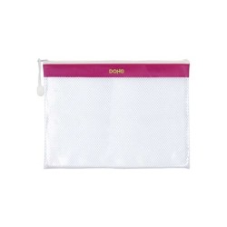 Dohe Bolsa Cremallera PVC - 32x24mm - Ideal para Documentos A4 - Resistente y Duradera