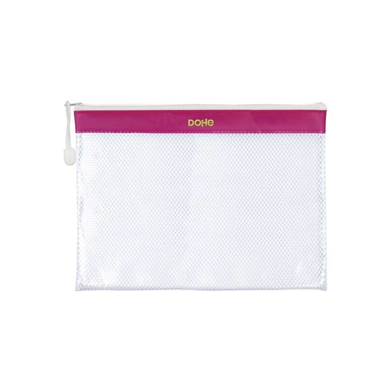 Dohe Bolsa Cremallera PVC - 32x24mm - Ideal para Documentos A4 - Resistente y Duradera Dohe Bolsa Cremallera PVC - 32x24mm - Ideal para Documentos A4 - Resistente y Duradera