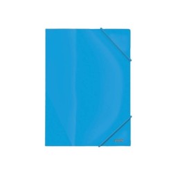 Dohe Carpeta de Gomas con Tres Solapas - 600 Micras - Fabricada en Polipropileno Opaco Cristal - Cierre de Gomas Redondas