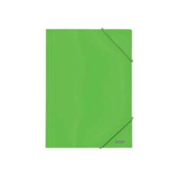 Dohe Carpeta de Gomas con Tres Solapas - 600 Micras - Fabricada en Polipropileno Opaco Cristal - Cierre de Gomas Redondas