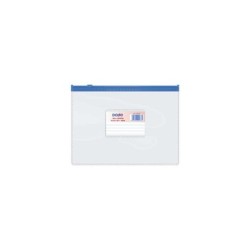 Dohe Bolsa Zipper Apaisada PVC Transparente 150 Micras - Tamaño A5 - Cierre Zip Hermetico - Apertura Superior