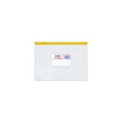 Dohe Bolsa Zipper Apaisada PVC Transparente 150 Micras - Tamaño A5 - Apertura Superior - Cierre Zip Hermetico