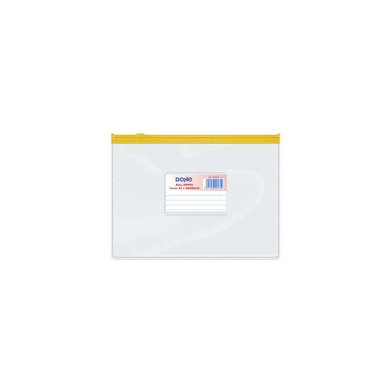Dohe Bolsa Zipper Apaisada PVC Transparente 150 Micras - Tamaño A5 - Apertura Superior - Cierre Zip Hermetico Dohe Bolsa Zipper Apaisada PVC Transparente 150 Micras - Tamaño A5 - Apertura Superior - Cierre Zip Hermetico
