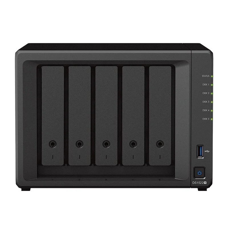 Synology DiskStation DS1522+ NAS 8GB - 5 Bahias - Procesador AMD Synology DiskStation DS1522+ NAS 8GB - 5 Bahias - Procesador AMD