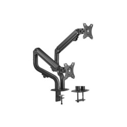 Aisens ECO Supporto da Tavolo Contrappeso Girevole e Inclinabile per Monitor/TV 8kg (3 Perni - 2 Bracci) da 17-32 - Colore Nero