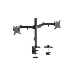 Aisens ECO Supporto da Tavolo Girevole e Inclinabile per Monitor/TV 9kg (3 Perni - 2 Bracci) da 17-32 - Colore Nero