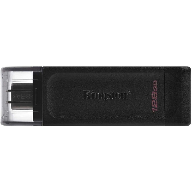 Kingston DataTraveler 70 Memoria USB tipo C da 128 GB - USB-C 3.2 Gen 1 - Con cover - Nero (Pendrive) Kingston DataTraveler 70 Memoria USB tipo C da 128 GB - USB-C 3.2 Gen 1 - Con cover - Nero (Pendrive)