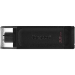 Kingston DataTraveler 70 Memoria USB tipo C 32 GB - USB-C 3.2 Gen 1 - Con cover - Nero (Pendrive)