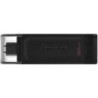 Kingston DataTraveler 70 Memoria USB tipo C 32 GB - USB-C 3.2 Gen 1 - Con cover - Nero (Pendrive)