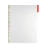 Durable Function Panel A4 Funda de Lamina Rigida Transparente para Informacion A4 - Apta para Escaneo - Con Pestaña Roja de 60mm