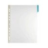 Durable Function Panel A4 Funda de Lamina Rigida Transparente para Informacion A4 - Apta para Escaneo - Con Pestaña Azul de 60mm
