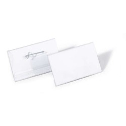Durable Portanombres con Alfiler - Transparente