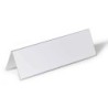 Durable Portanombres de Mesa con Forma de Tejado - Plastico - Incluye Etiquetas en Blanco - Tamaño de la Etiqueta 105/210x297mm