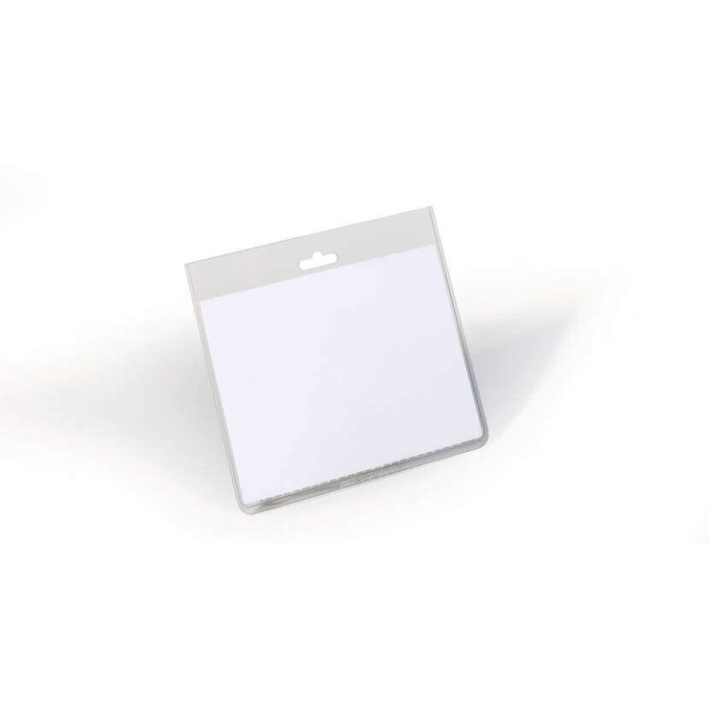 Resistente porta nome orizzontale con perforazione a clip - Trasparente Resistente porta nome orizzontale con perforazione a clip - Trasparente