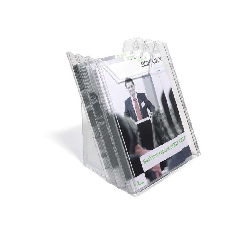 Durable Combiboxx L A4 Dispensador de Folletos para Informacion 3 Bandejas A4 Vertical Durable Combiboxx L A4 Dispensador de Folletos para Informacion 3 Bandejas A4 Vertical