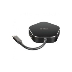 D-Link Hub USB-C a HDMI, USB-C, 2x USB 3.0