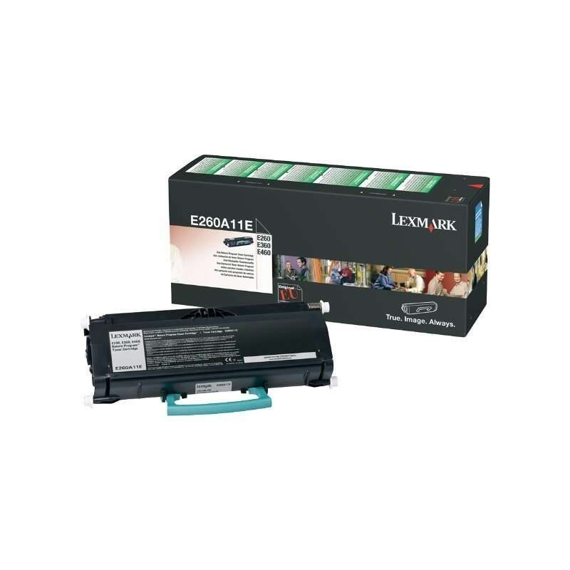 Cartuccia toner nero originale Lexmark E260/E360/E460/E462 - E260A11E