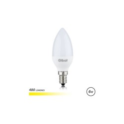 Elbat Bombilla LED C37 6W E14 480lm - 3000K Luz Calida