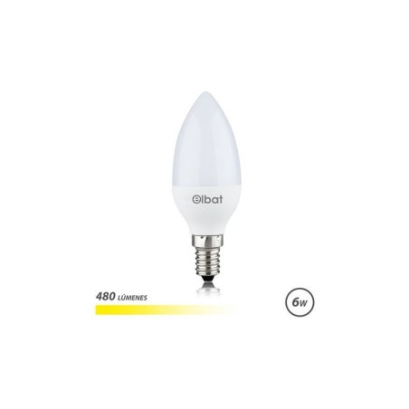 Lampadina LED Elbat C37 6W E14 480lm - 3000K Luce Calda