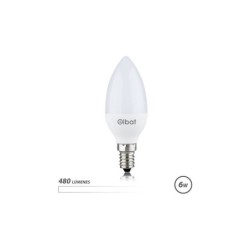 Elbat Bombilla LED C37 6W E14 480lm - 4000K Luz Blanca