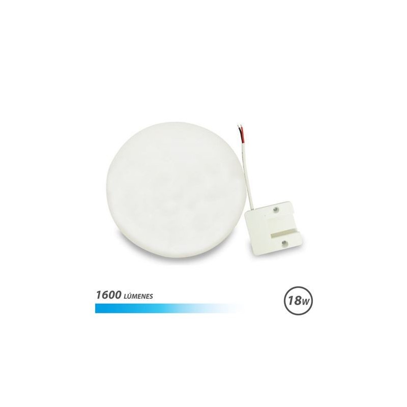Elbat Aplique LED Techo con Base Fija Redondo 18W Luz Fria Elbat Aplique LED Techo con Base Fija Redondo 18W Luz Fria