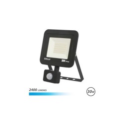 Faretto Led Elbat Serie Slim 30W con Sensore di Movimento 2400lm - Luce Fredda 6500K - IP44