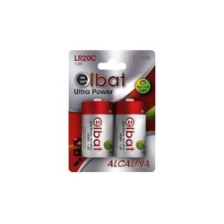 Elbat Confezione da 2 batterie alcaline LR20C