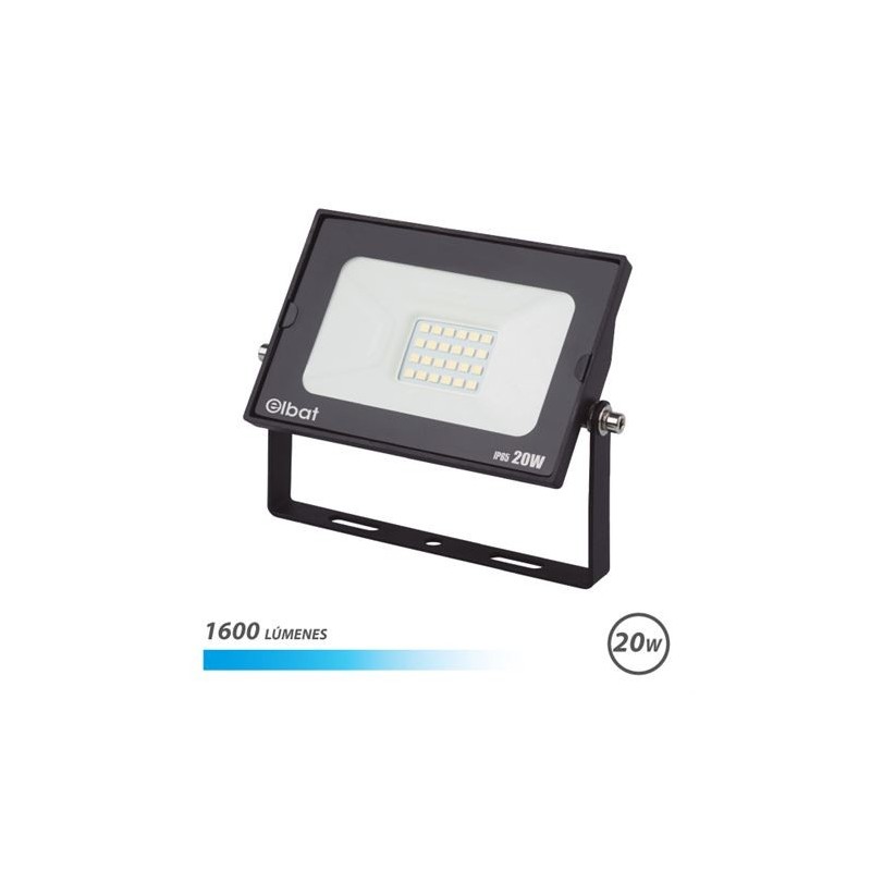 Faretto LED Serie Elbat Super Slim 20W 1600lm - Luce Fredda 6500K - Adatto per Esterni Faretto LED Serie Elbat Super Slim 20W 1600lm - Luce Fredda 6500K - Adatto per Esterni