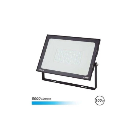 Faretto LED Serie Elbat Super Slim 100W 8000lm - Luce Fredda 6500K - Adatto per Esterni