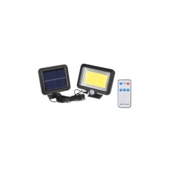 Elbat Foco Solar + Mando - 1000LM - Luz Fria 6500K - Sensor de Movimiento - Bateria 1200mah