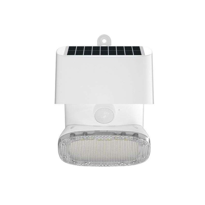 Elbat Foco Solar 2000LM - Luz Fria 6000K - Regulacion Vertical y Horizontal - Panel Solar 1W - IP65 - Color Blanco Elbat Foco Solar 2000LM - Luz Fria 6000K - Regulacion Vertical y Horizontal - Panel Solar 1W - IP65 - Color Blanco