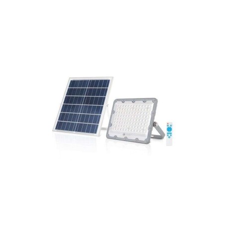 Elbat Faretto Led Solare 50W - 1440LM - Luce Fredda 6500K - Autonomia fino a 2 Giorni - Controllo Remoto - IP67