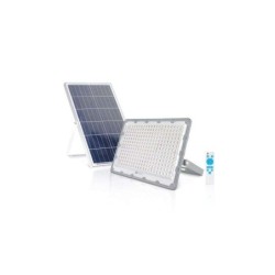 Elbat Foco Solar Led 200W - 3600LM - Luz Fria 6500K - Autonomia hasta 2 Dias - Control Remoto - IP67