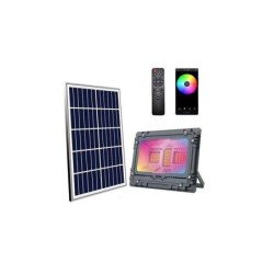Faretto Solare Led RGB Elbat 60W - 515LM - Bluetooth - Batteria 5V/6AH - Telecomando - IP67