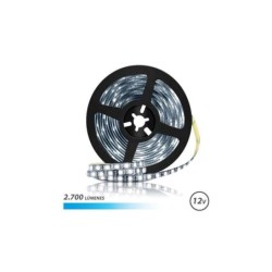 Elbat Tira LED 12V 2700lm - Luz Fria 6500K - 30 Led por Metro - Longitud 5m