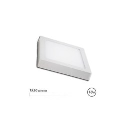 Elbat Downlight de Pared LED 18W 1950lm - Forma Cuadrada 225mm - 4000K Luz Blanca